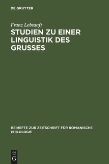 Front cover_Studien zu einer Linguistik des Grußes