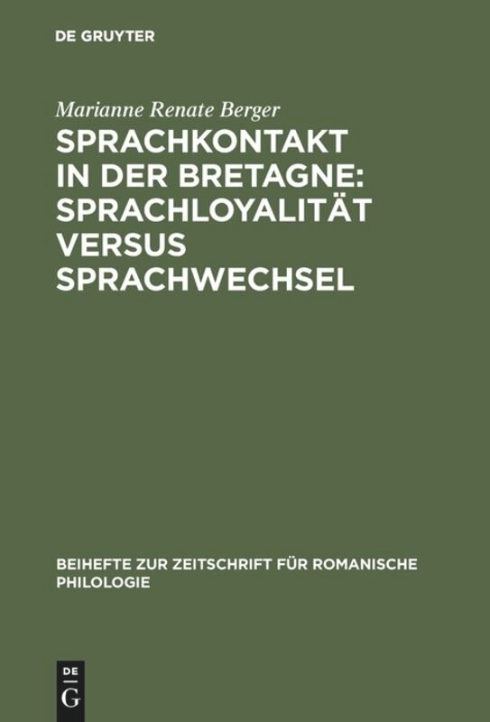 Front cover_Sprachkontakt in der Bretagne: Sprachloyalität versus Sprachwechsel