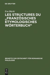 Couverture_Les Structures du Französisches Etymologisches Wörterbuch