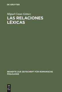 Front cover_Las relaciones léxicas
