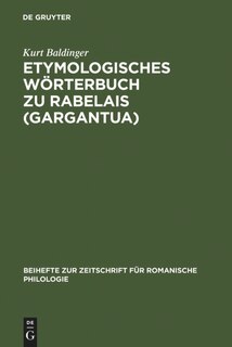 Front cover_Etymologisches Wörterbuch zu Rabelais (Gargantua)