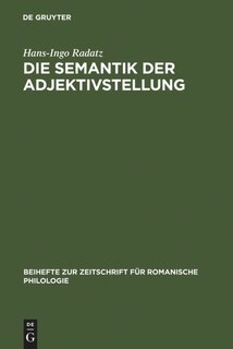 Front cover_Die Semantik der Adjektivstellung