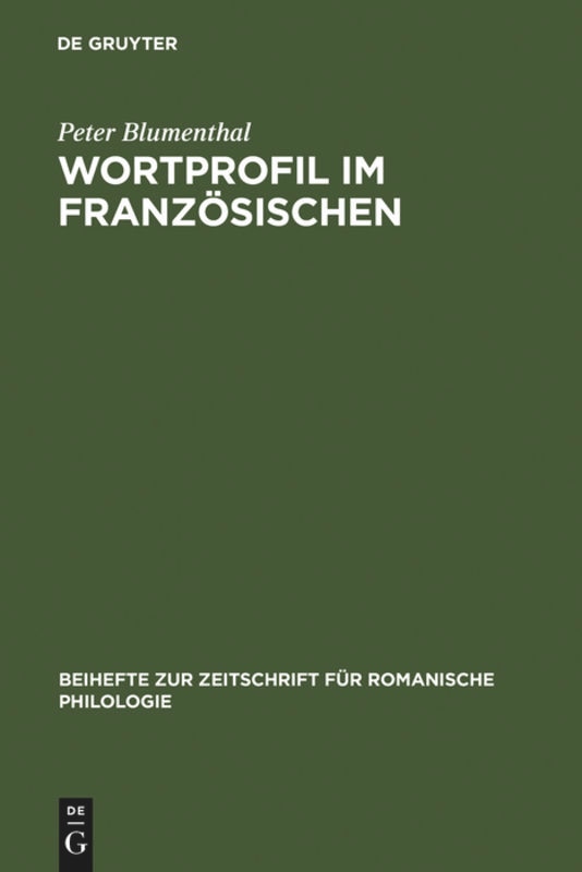 Front cover_Wortprofil im Französischen