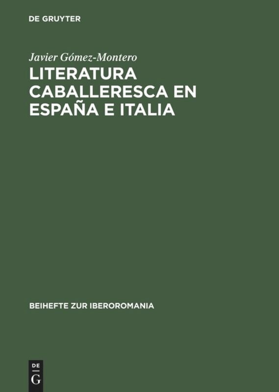 Front cover_Literatura caballeresca en España e Italia