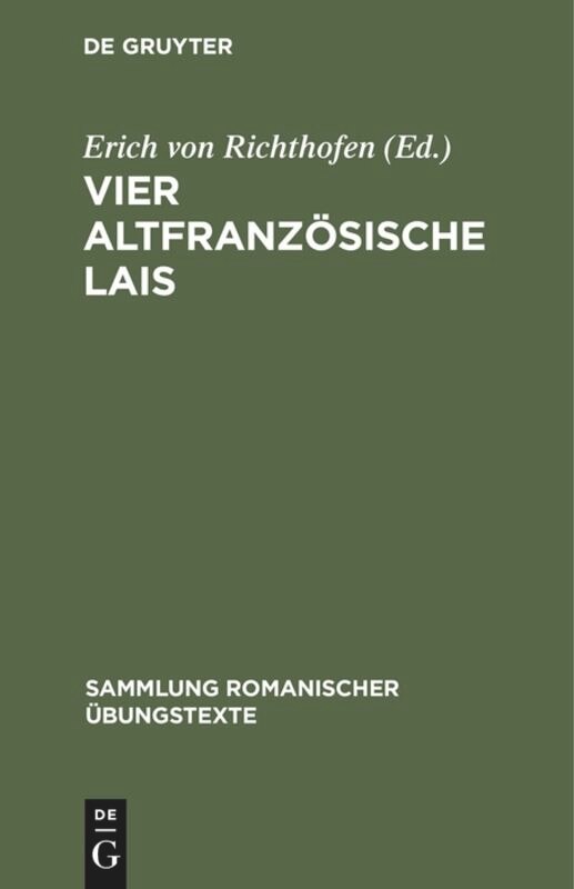 Couverture_Vier altfranzösische Lais