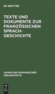 Couverture_Texte und Dokumente zur französischen Sprachgeschichte