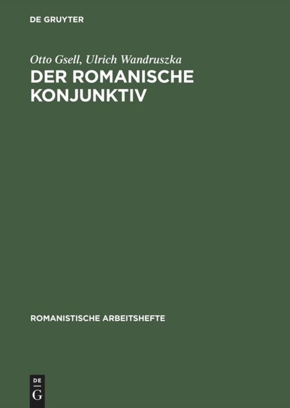 Front cover_Der romanische Konjunktiv