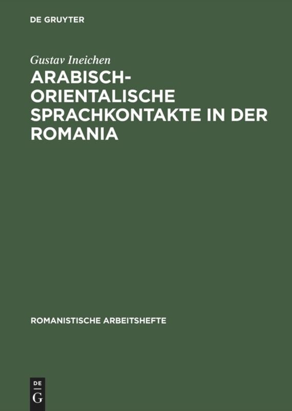 Front cover_Arabisch-orientalische Sprachkontakte in der Romania