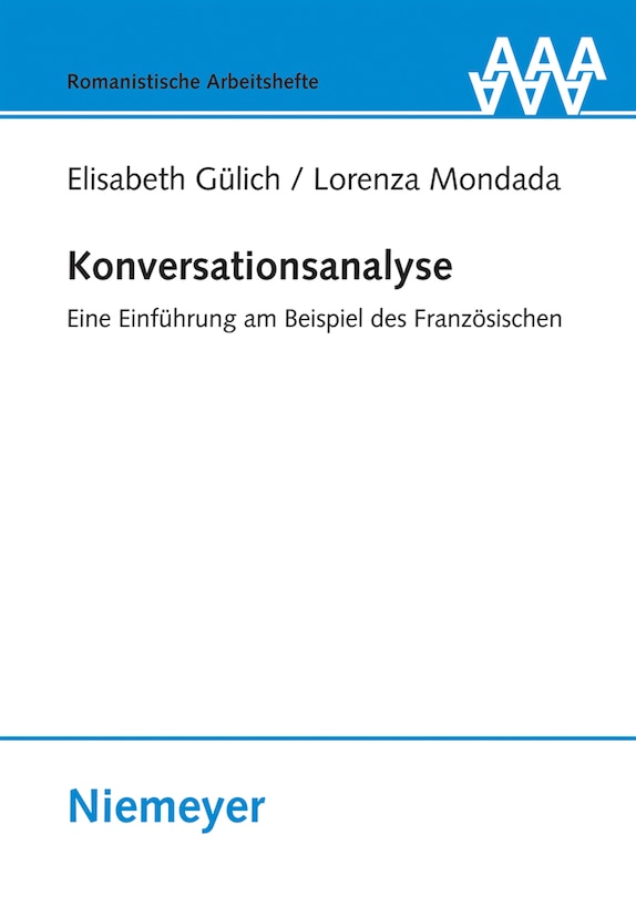 Front cover_Konversationsanalyse