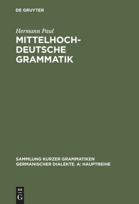 Front cover_Mittelhochdeutsche Grammatik