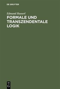 Front cover_Formale und transzendentale Logik