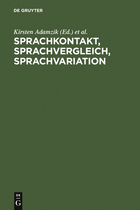 Couverture_Sprachkontakt, Sprachvergleich, Sprachvariation