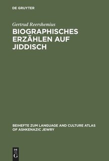 Front cover_Biographisches Erzählen auf Jiddisch