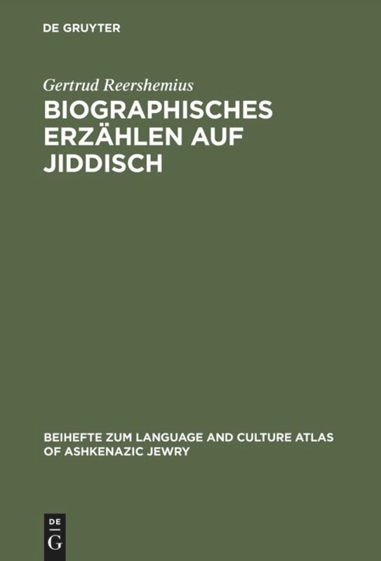 Front cover_Biographisches Erzählen auf Jiddisch