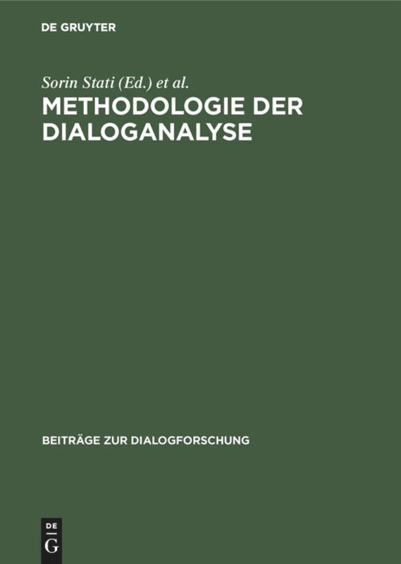 Front cover_Methodologie der Dialoganalyse