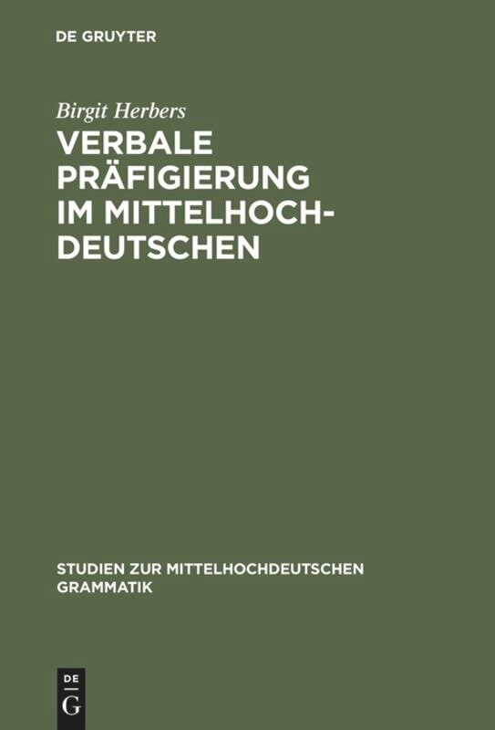 Front cover_Verbale Präfigierung im Mittelhochdeutschen