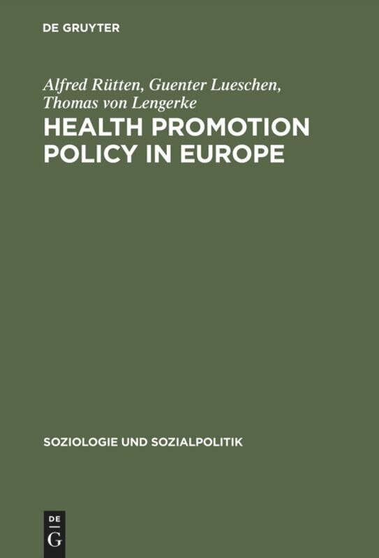 Front cover_Health Promotion Policy in Europe