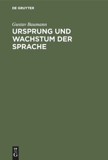 Front cover_Ursprung Und Wachstum Der Sprache