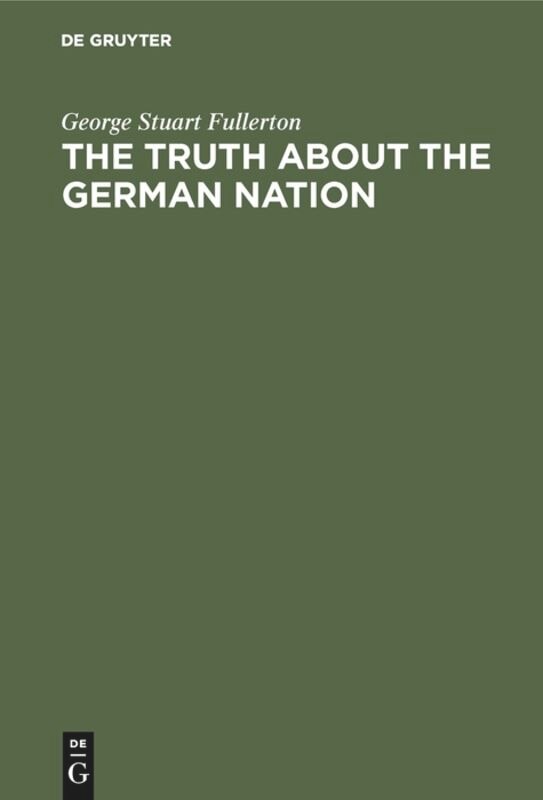 Front cover_The Truth About The German Nation