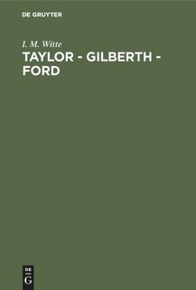 Couverture_Taylor - Gilberth - Ford