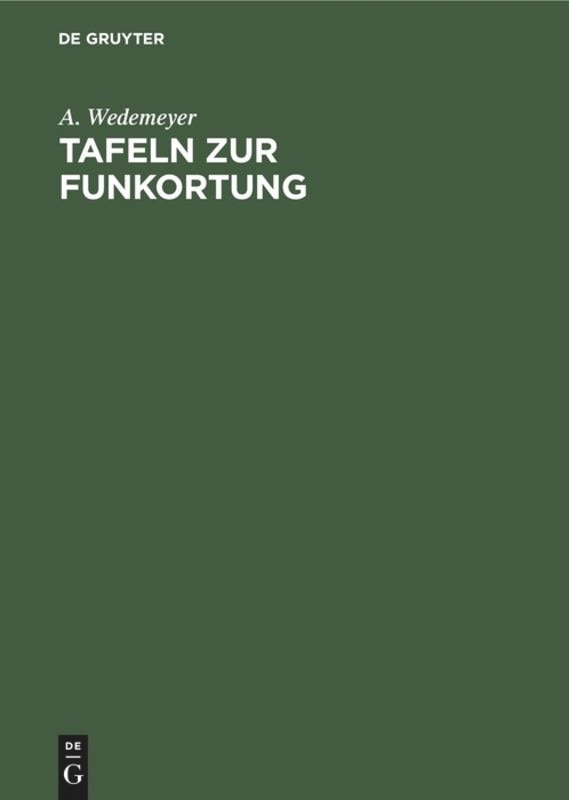 Couverture_Tafeln Zur Funkortung