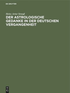 Couverture_Der Astrologische Gedanke In Der Deutschen Vergangenheit