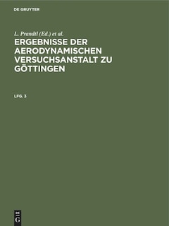 Front cover_Ergebnisse Der Aerodynamischen Versuchsanstalt Zu Göttingen. Lfg. 3