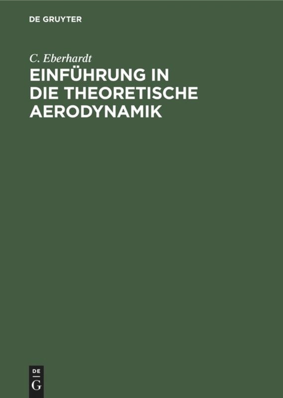 Front cover_Einführung In Die Theoretische Aerodynamik