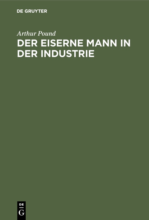 Front cover_Der Eiserne Mann in Der Industrie