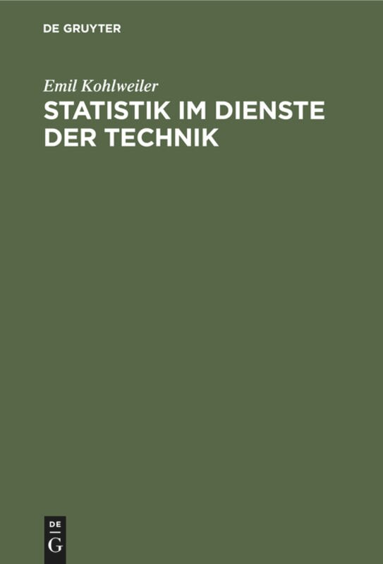 Front cover_Statistik Im Dienste Der Technik