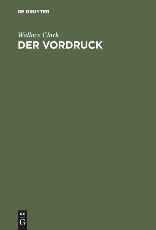 Couverture_Der Vordruck