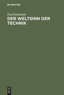 Couverture_Der Weltsinn Der Technik