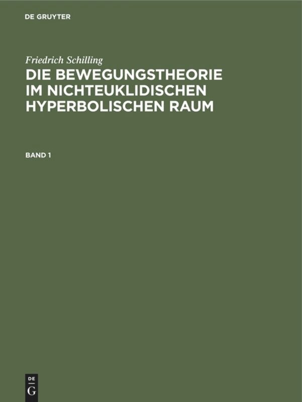 Couverture_Die Bewegungstheorie im nichteuklidischen hyperbolischen Raum