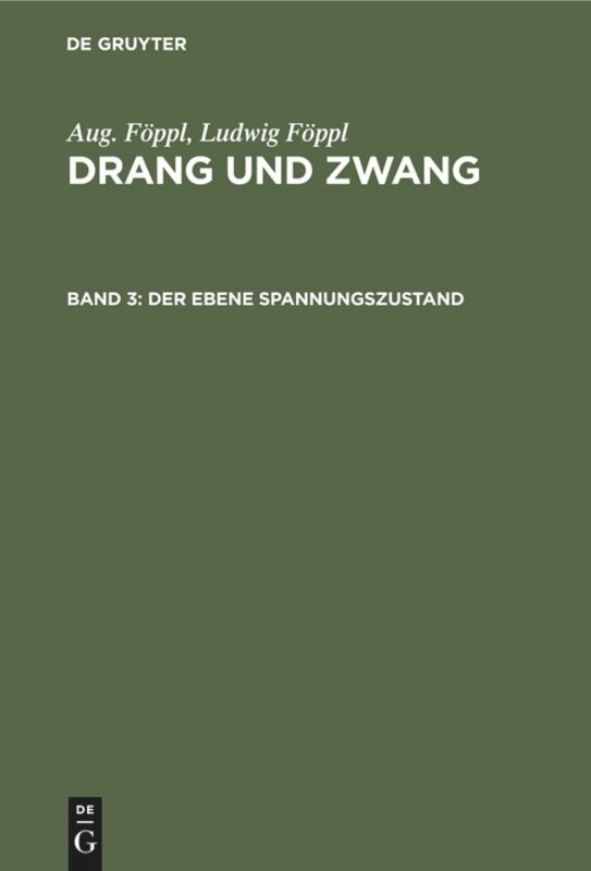 Front cover_Der ebene Spannungszustand