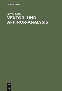 Front cover_Vektor- und Affinor-Analysis