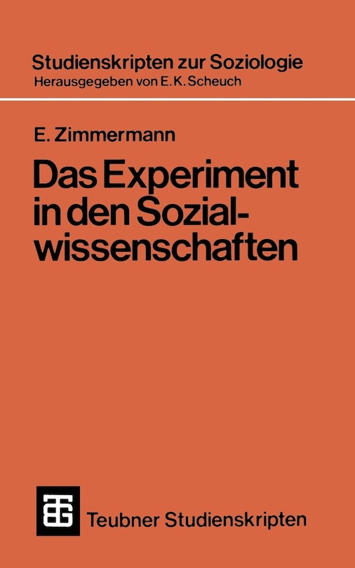 Front cover_Das Experiment in den Sozialwissenschaften