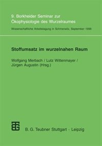 Front cover_Stoffumsatz im wurzelnahen Raum