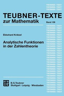 Front cover_Analytische Funktionen in der Zahlentheorie