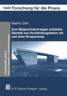 Front cover_Zum Biegeschubversagen schlanker Bauteile aus Hochleistungsbeton mit und ohne Vorspannung
