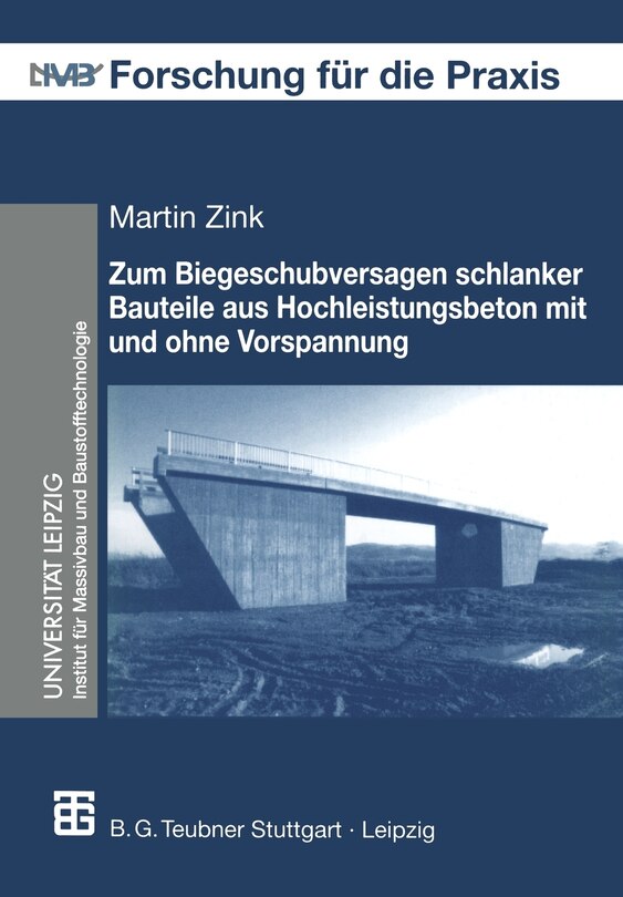 Front cover_Zum Biegeschubversagen schlanker Bauteile aus Hochleistungsbeton mit und ohne Vorspannung