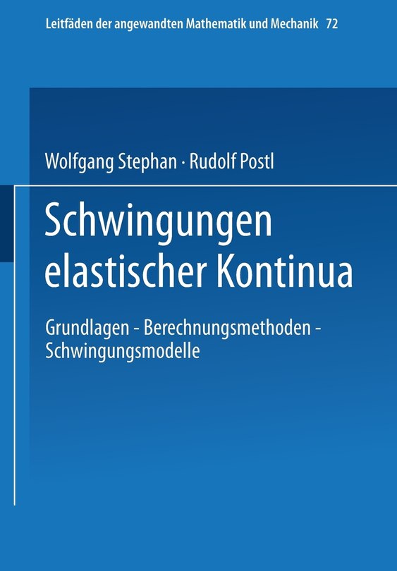 Front cover_Schwingungen elastischer Kontinua