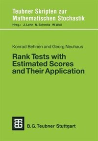 Couverture_Rank Tests with Estimated Scores and Their Application