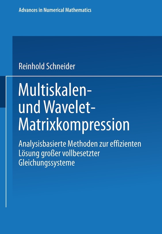Front cover_Multiskalen- und Wavelet-Matrixkompression