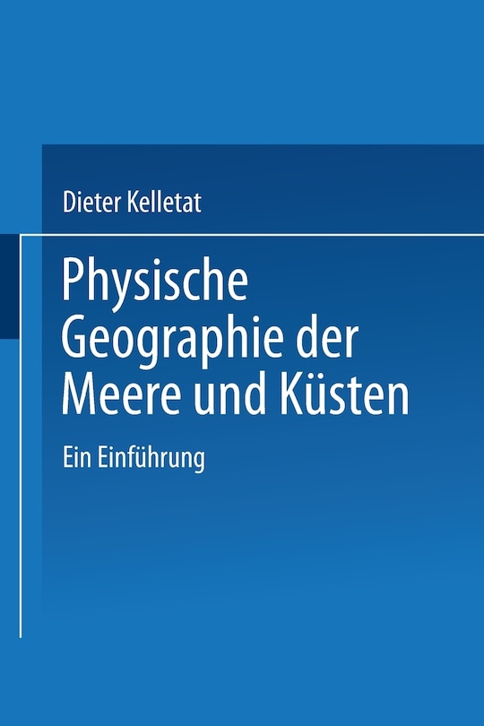 Front cover_Physische Geographie der Meere und Küsten
