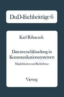 Front cover_Datenverschlüsselung in Kommunikationssystemen