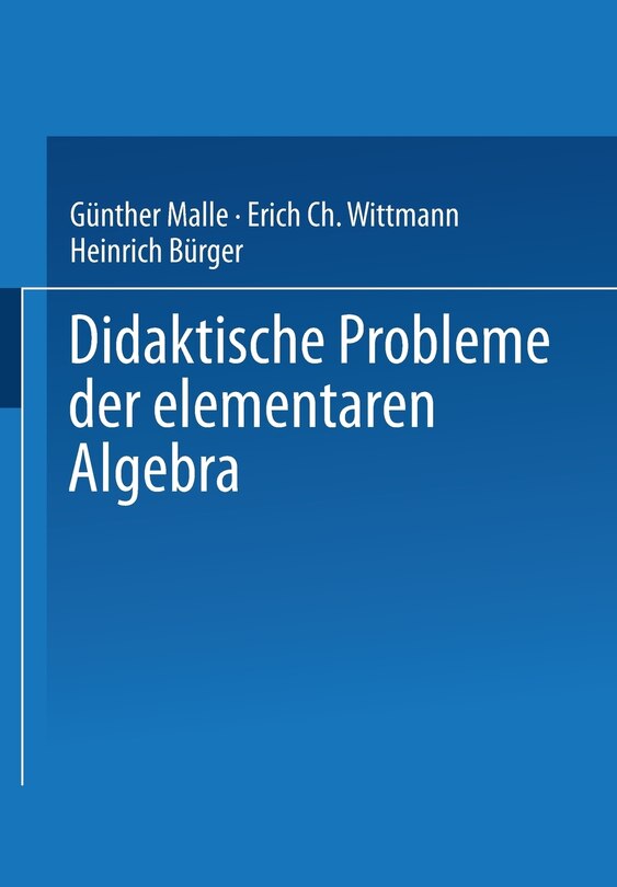 Couverture_Didaktische Probleme der elementaren Algebra