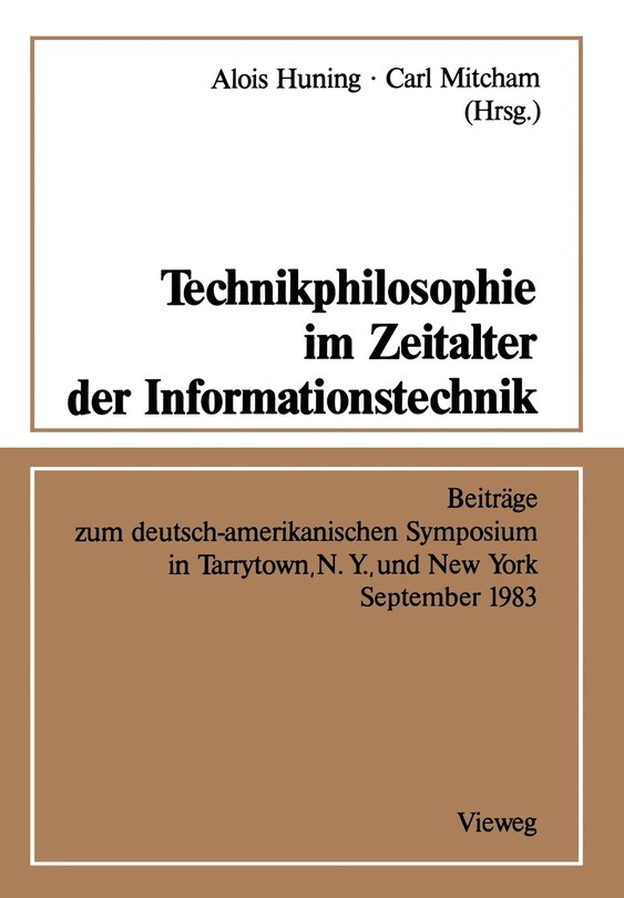 Front cover_Technikphilosophie im Zeitalter der Informationstechnik