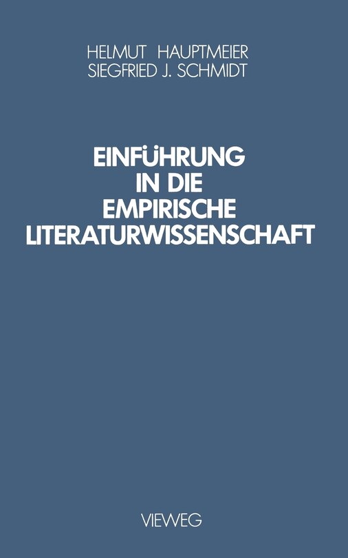 Front cover_Einführung in die Empirische Literaturwissenschaft