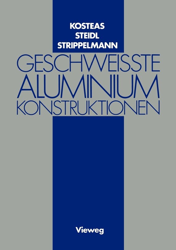 Front cover_Geschweisste Aluminiumkonstruktionen