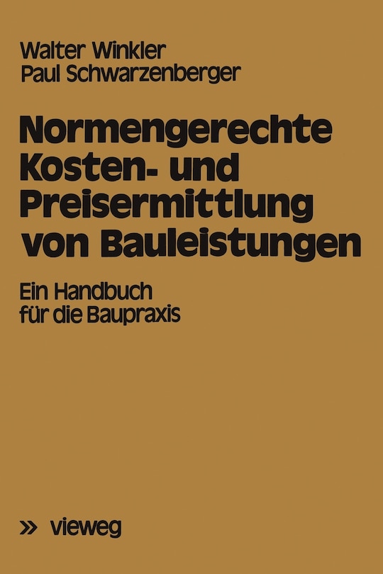 Couverture_Normengerechte Kosten- und Preisermittlung von Bauleistungen
